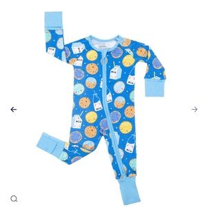 Little Sleepies Cookies and Milk long sleeve Zippie